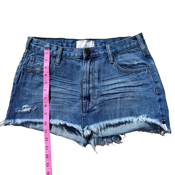 One Teaspoon Junkyard Denim Mini Skirt, Texan Blue, Size 27 - Picture 5 of 11